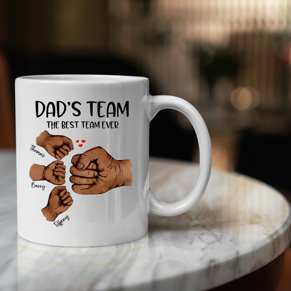 Dad's Team Fist Bump 11 oz Mug