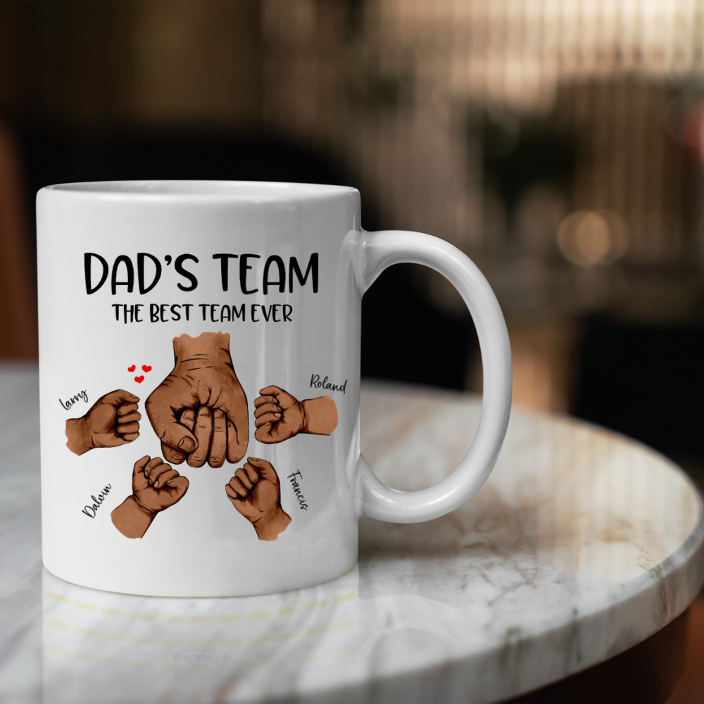 Dad's Team Fist Bump 11 oz Mug