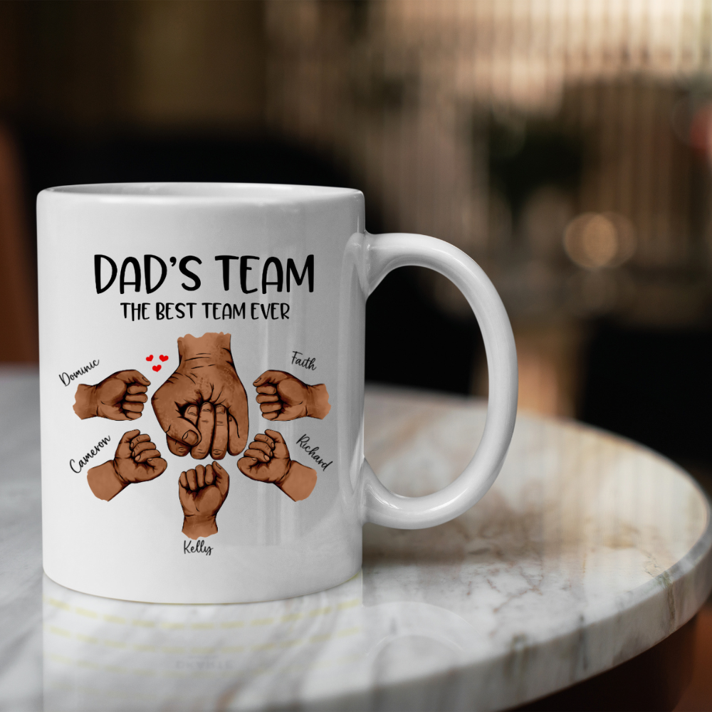 Dad's Team Fist Bump 11 oz Mug