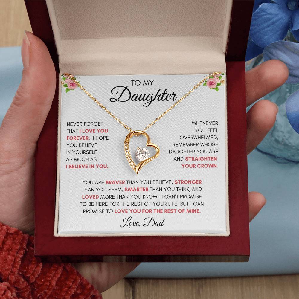 To My Daughter | You Are Braver | Forever Love Necklace | From Dad