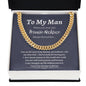 To My Man Cuban Link Chain Promise Necklace