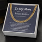 To My Man Cuban Link Chain Promise Necklace