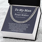 To My Man Cuban Link Chain Promise Necklace