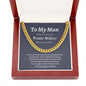 To My Man Cuban Link Chain Promise Necklace
