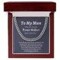 To My Man Cuban Link Chain Promise Necklace