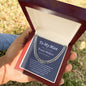 To My Man Cuban Link Chain Promise Necklace