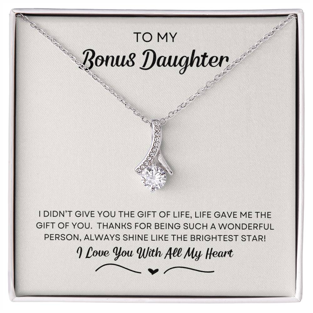 To My Bonus Daughter | Shine Like The Brightest Star | Necklace