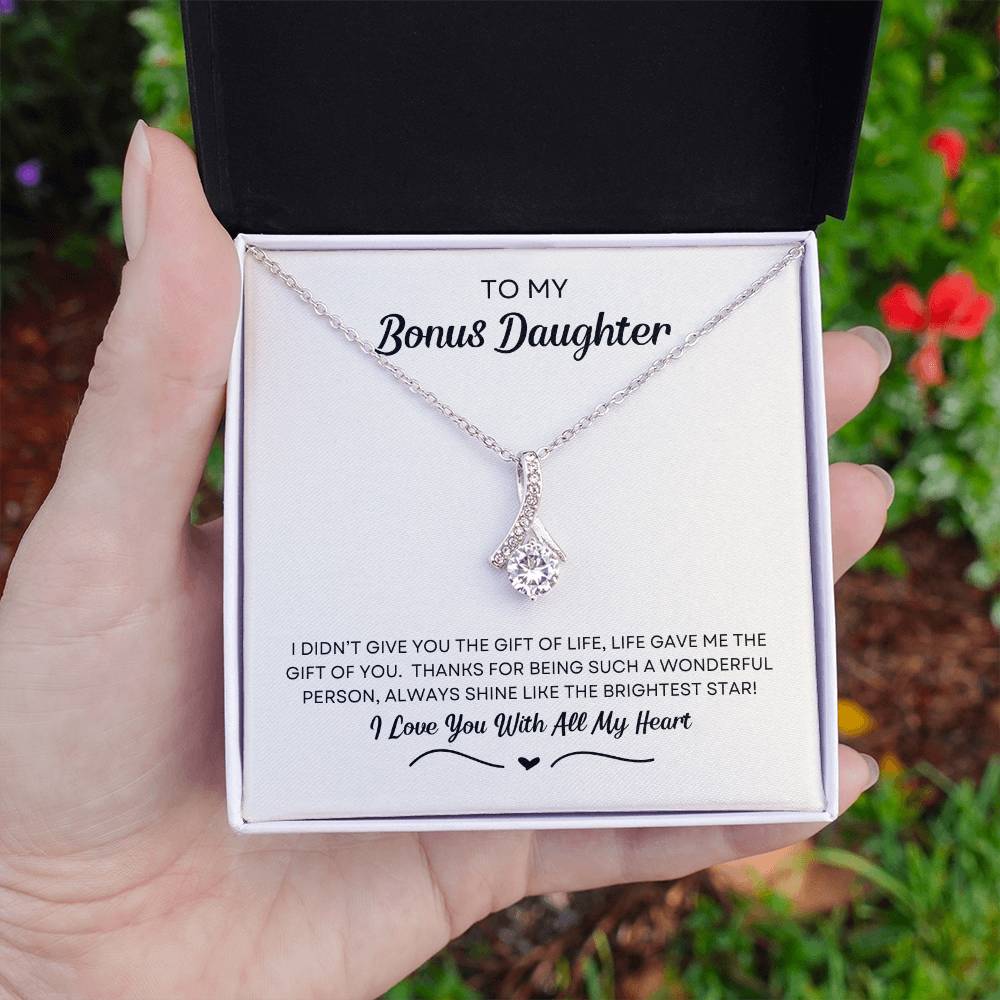 To My Bonus Daughter | Shine Like The Brightest Star | Necklace