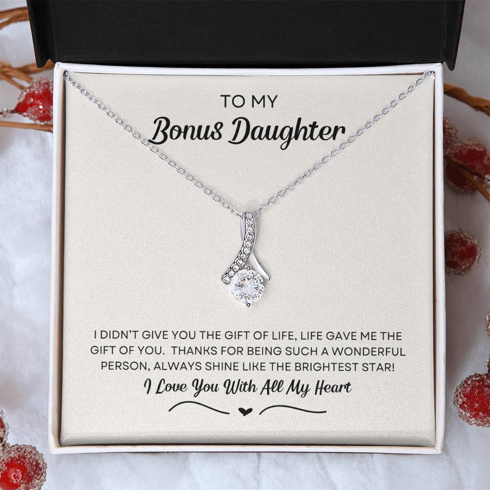 To My Bonus Daughter | Shine Like The Brightest Star | Necklace