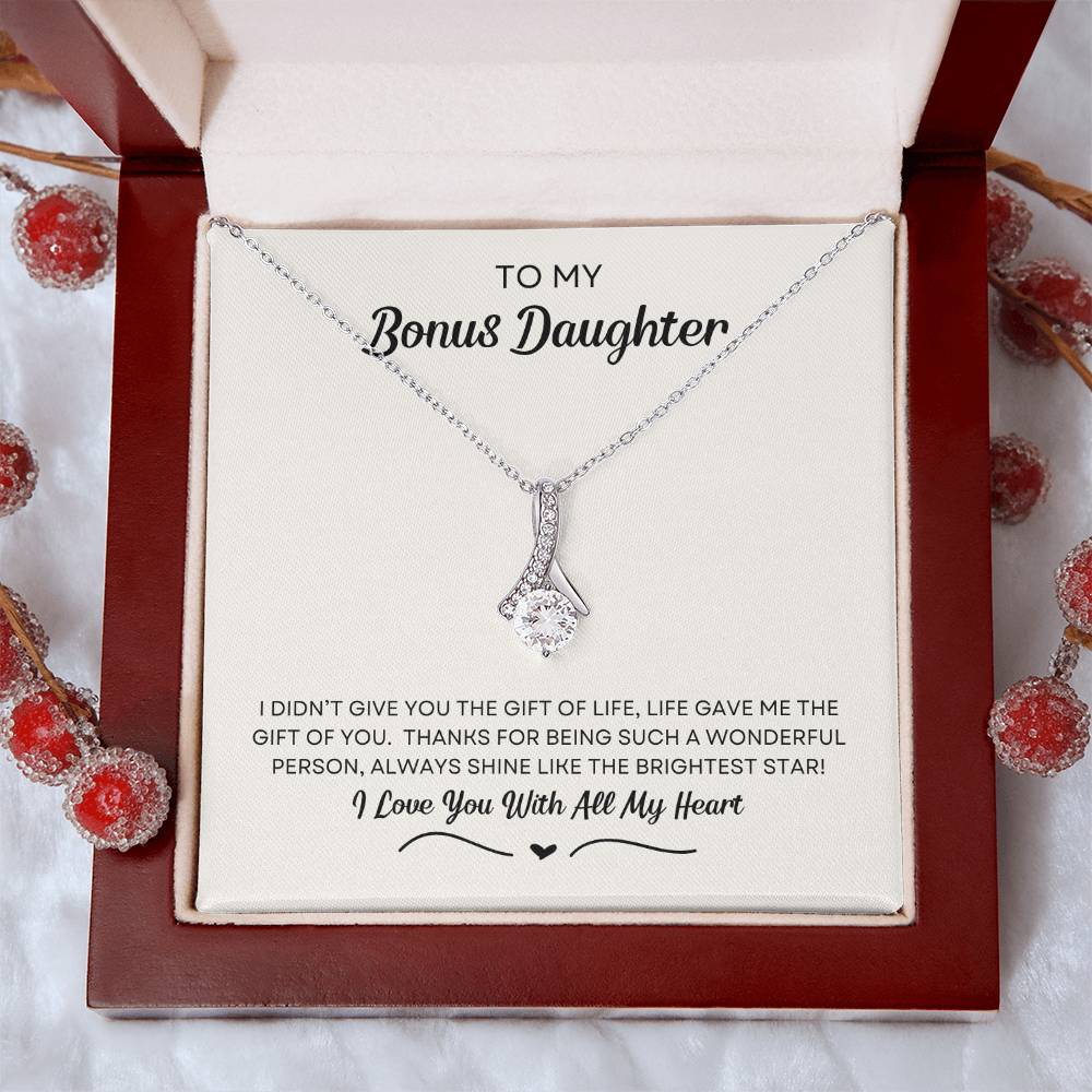To My Bonus Daughter | Shine Like The Brightest Star | Necklace
