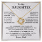 To My Daughter | Forever Love | Love Knot Necklace | From Dad