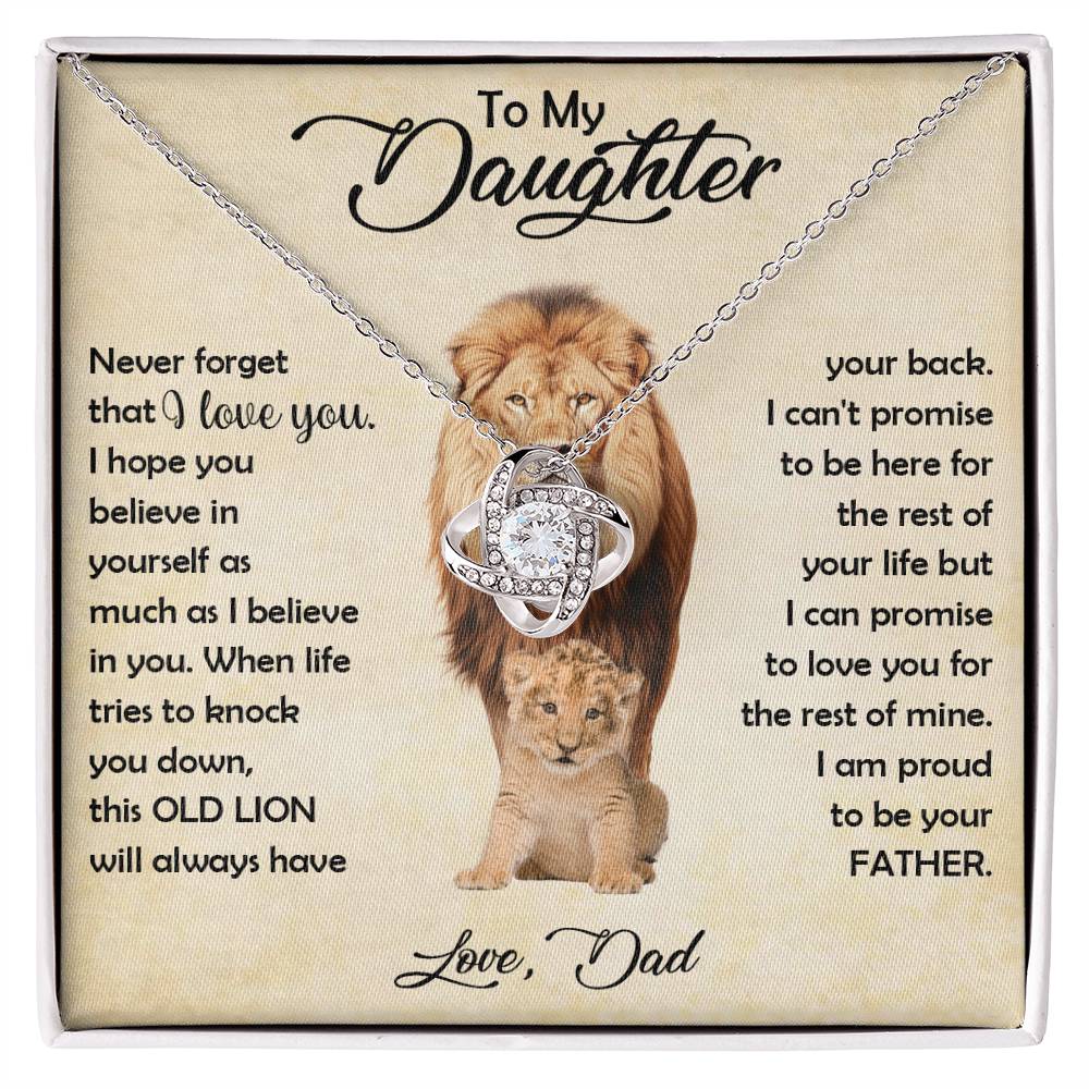 Dad's Love and Pride Love Knot Necklace