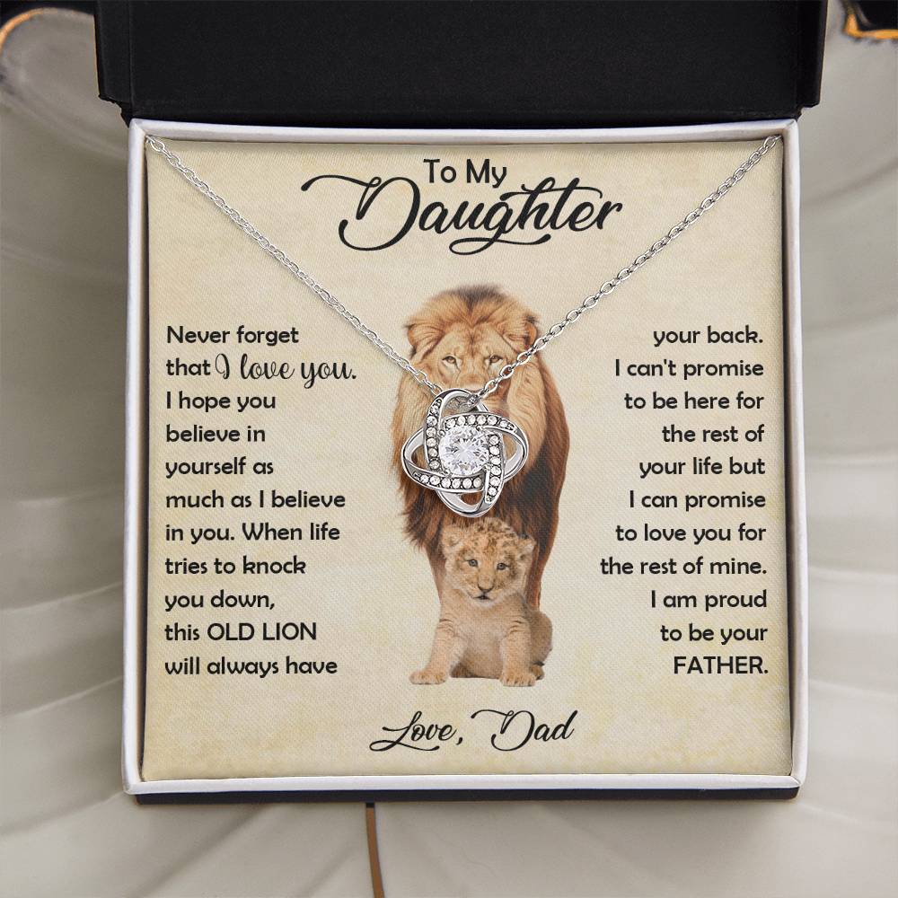 Dad's Love and Pride Love Knot Necklace