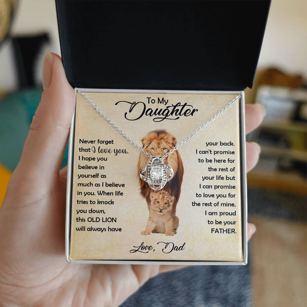 Dad's Love and Pride Love Knot Necklace