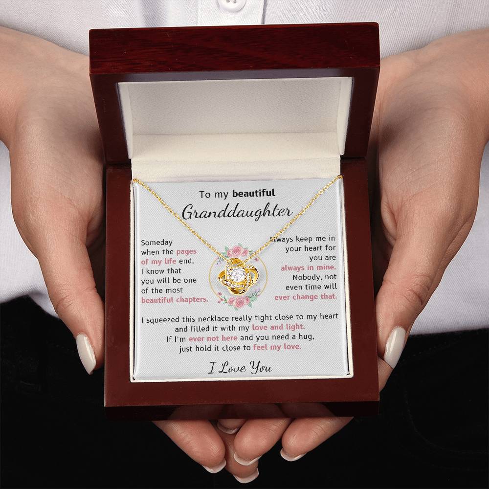 To Granddaughter | Most Beautiful Chapter | Love Knot Necklace