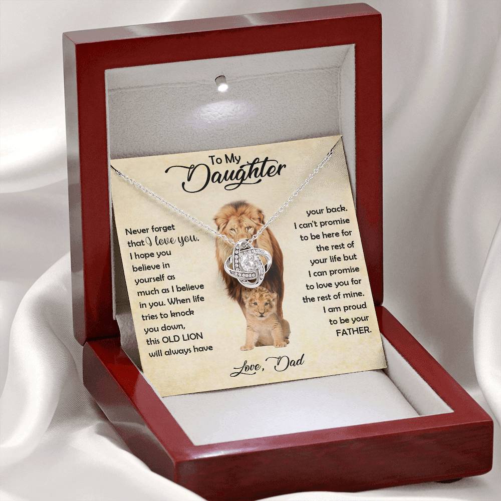 Dad's Love and Pride Love Knot Necklace