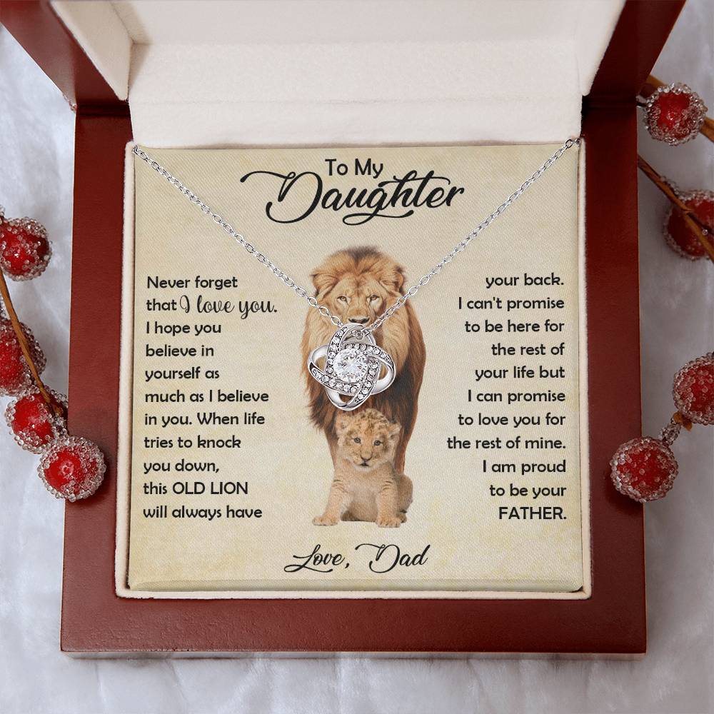 Dad's Love and Pride Love Knot Necklace