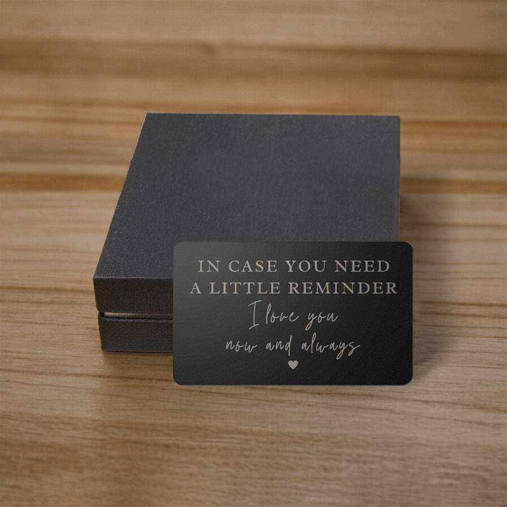 A Little Reminder Engraved Wallet Card