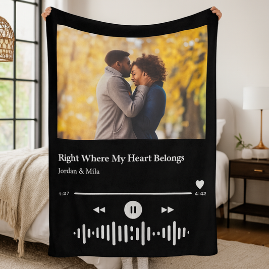 Custom Music Photo Blanket