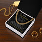 To Our Grandson Cuban Link Chain From Grandma and Grandpa Crown
