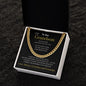 To Our Grandson Cuban Link Chain From Grandma and Grandpa Crown