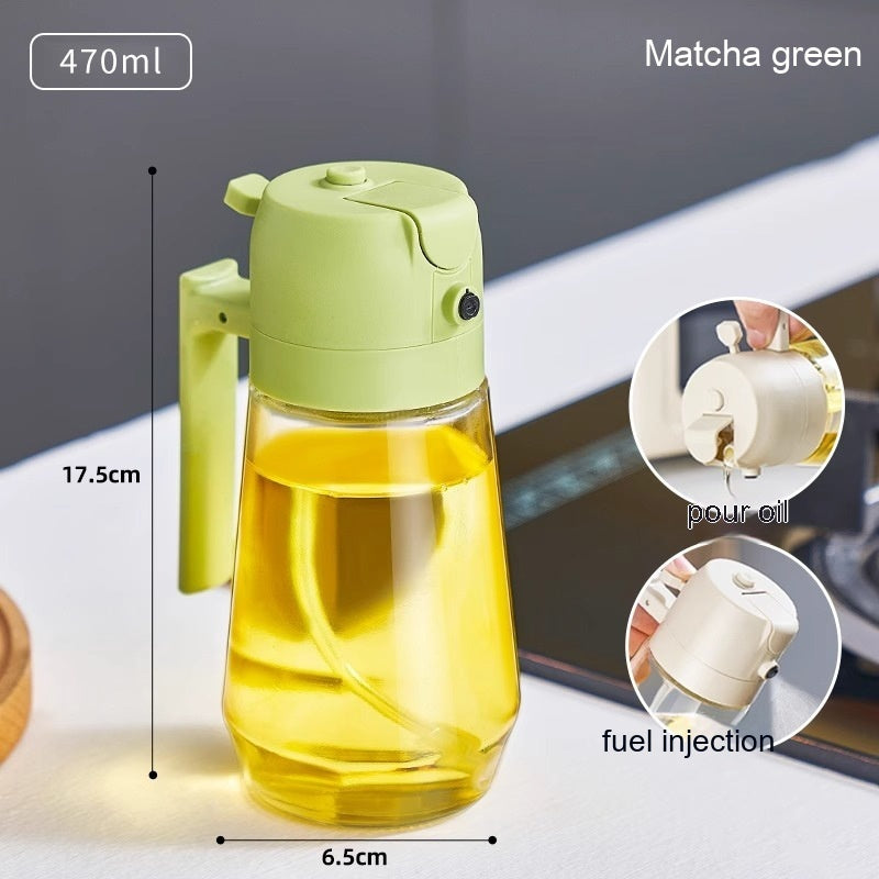 2 In 1 Glass Sprayer Oil Kitchen Bottle