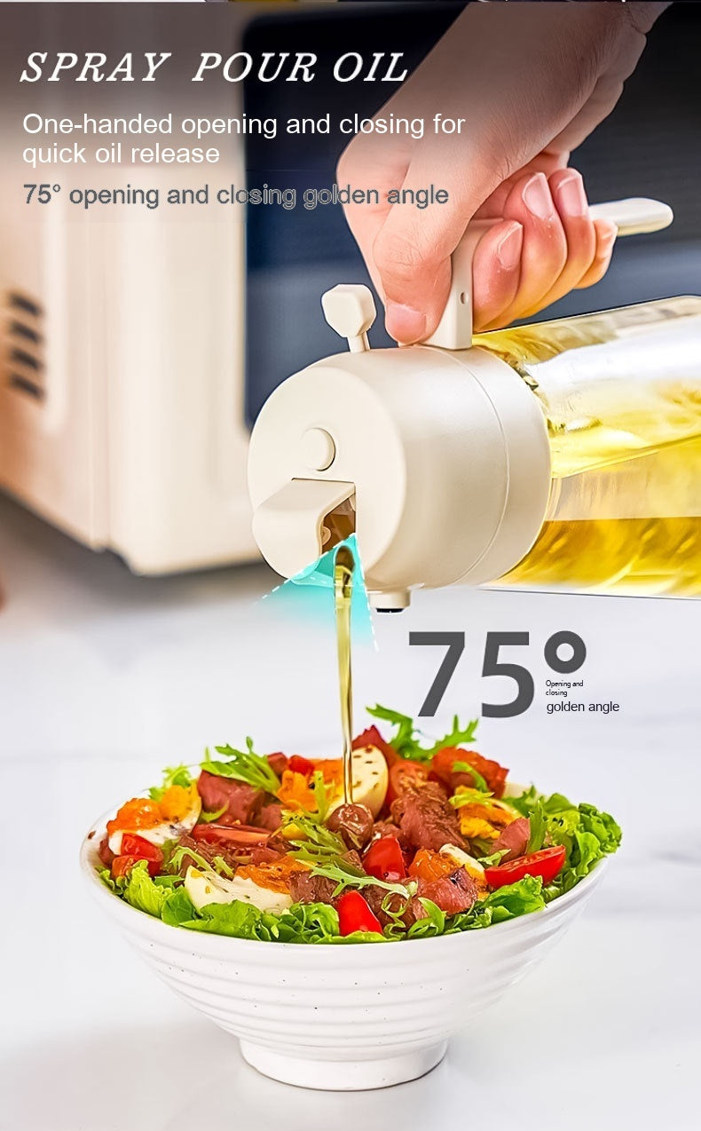 2 In 1 Glass Sprayer Oil Kitchen Bottle
