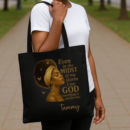 Personalize Name Faith in Motion Tote – Durable Everyday Bag with Custom Style & Comfort