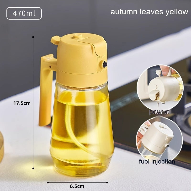 2 In 1 Glass Sprayer Oil Kitchen Bottle