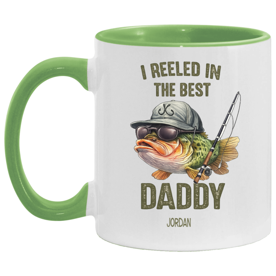 Personalized Fishing Dad Mug – We Reeled In The Best Daddy – Custom Kids Names Coffee Mug | Father's Day Gift for Dad, Daddy, Papa