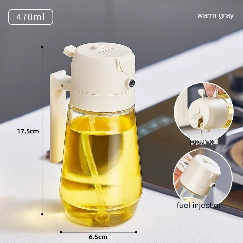 2 In 1 Glass Sprayer Oil Kitchen Bottle