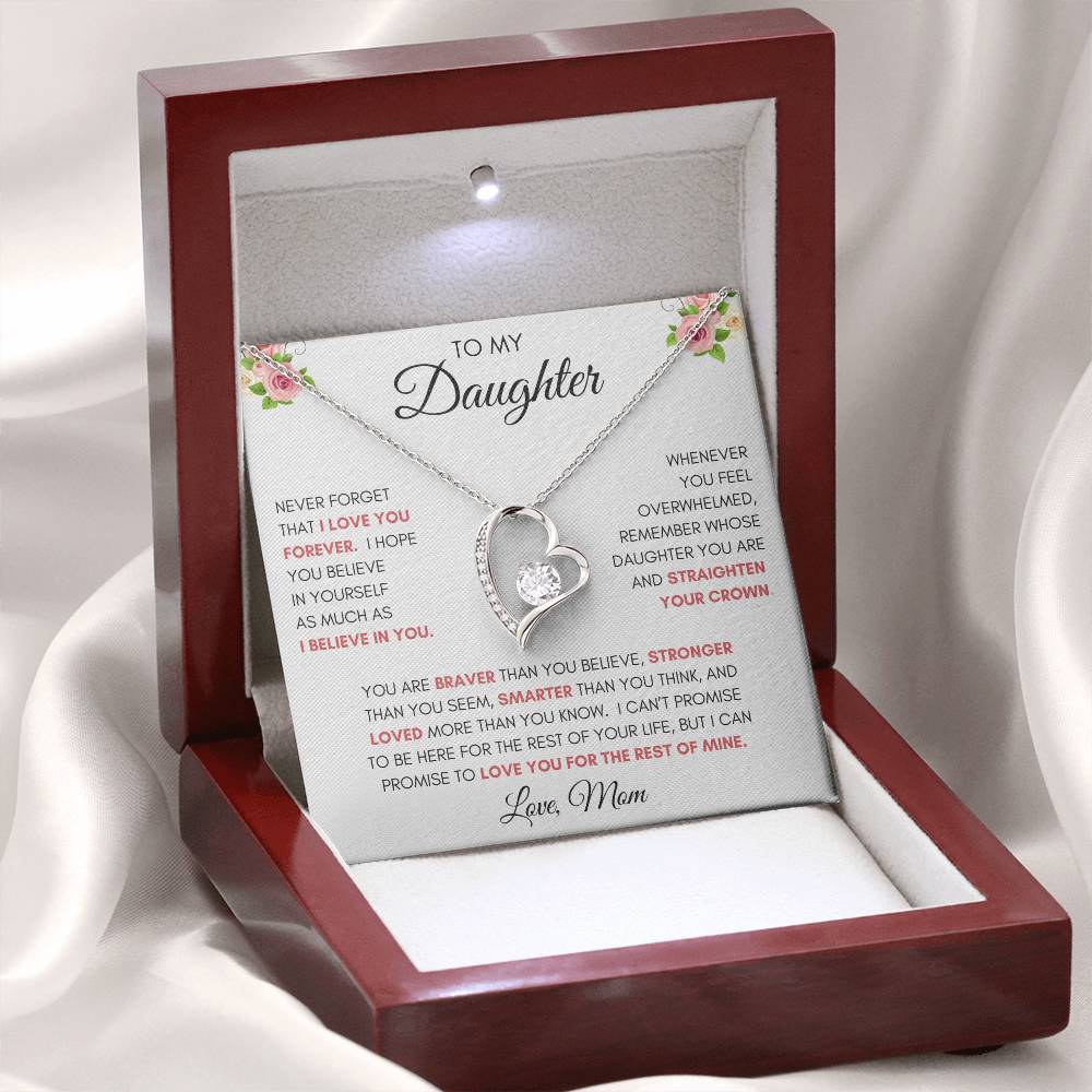 To My Daughter | You Are Braver | Forever Love Necklace | From Mom