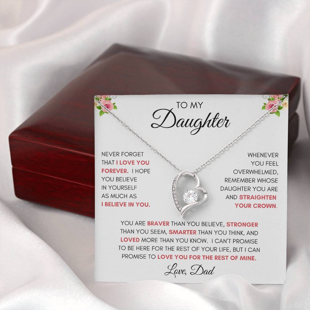 To My Daughter | You Are Braver | Forever Love Necklace | From Dad