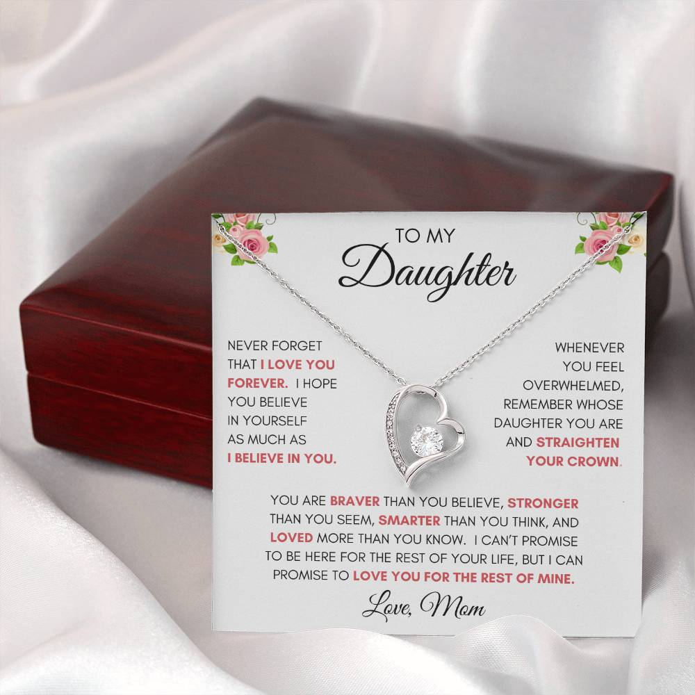 To My Daughter | You Are Braver | Forever Love Necklace | From Mom