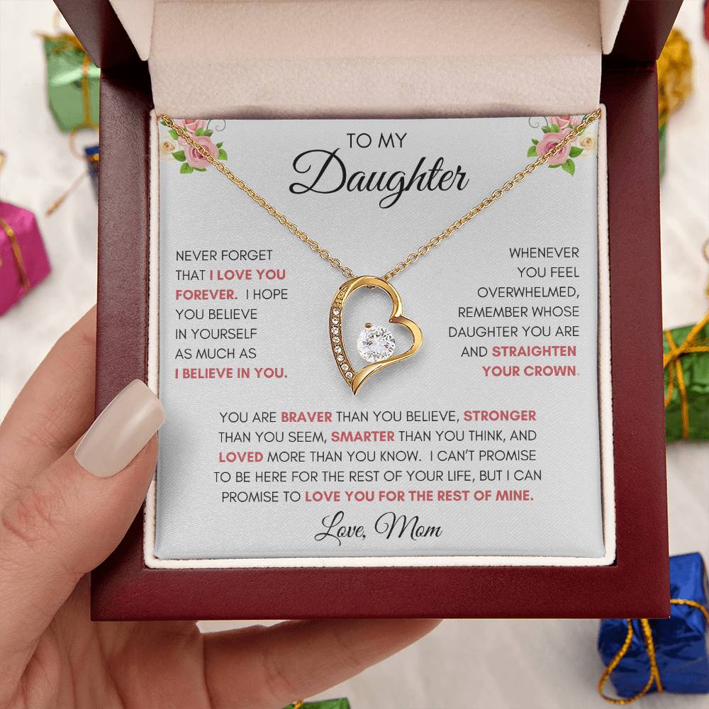 To My Daughter | You Are Braver | Forever Love Necklace | From Mom