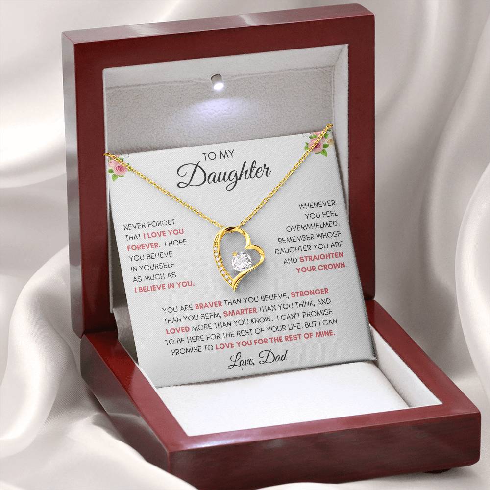 To My Daughter | You Are Braver | Forever Love Necklace | From Dad