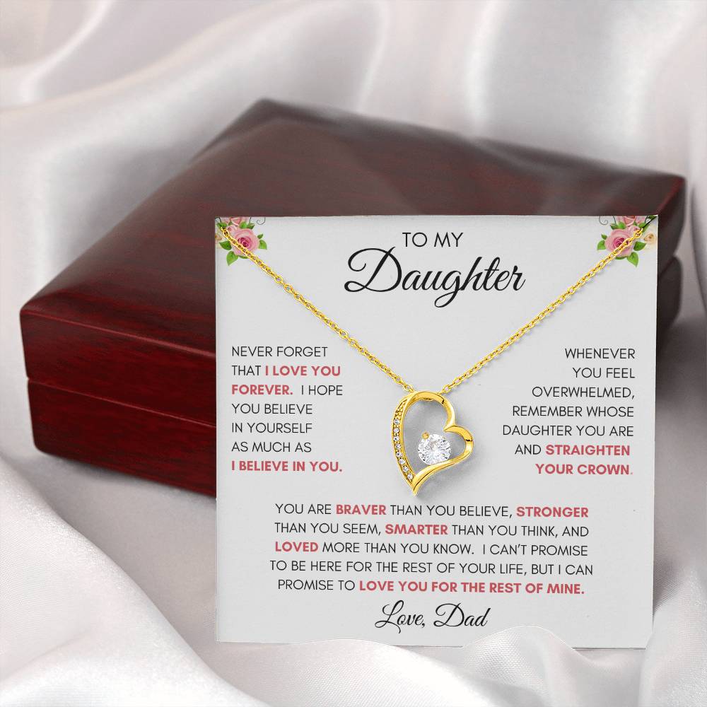 To My Daughter | You Are Braver | Forever Love Necklace | From Dad