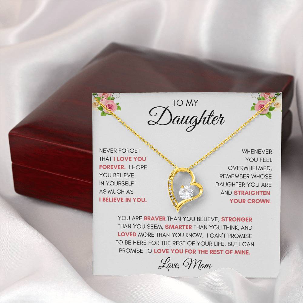 To My Daughter | You Are Braver | Forever Love Necklace | From Mom