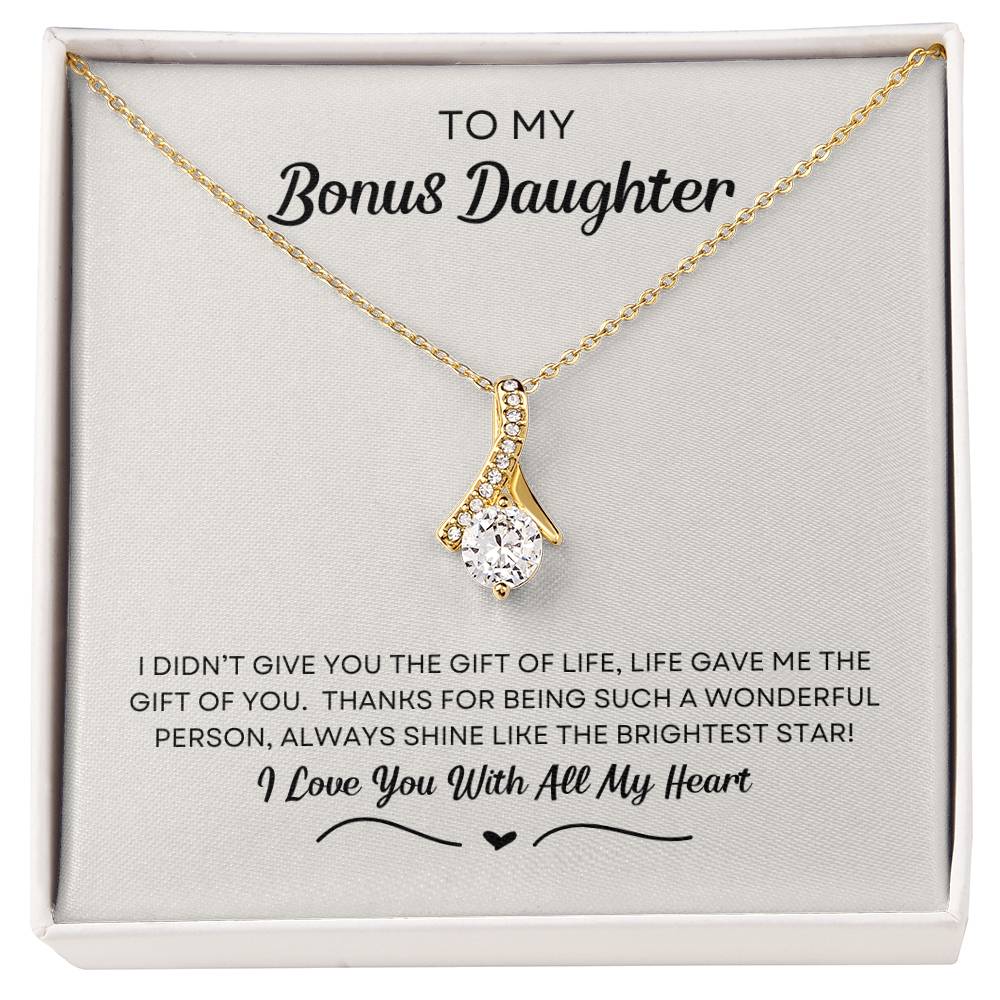 To My Bonus Daughter | Shine Like The Brightest Star | Necklace