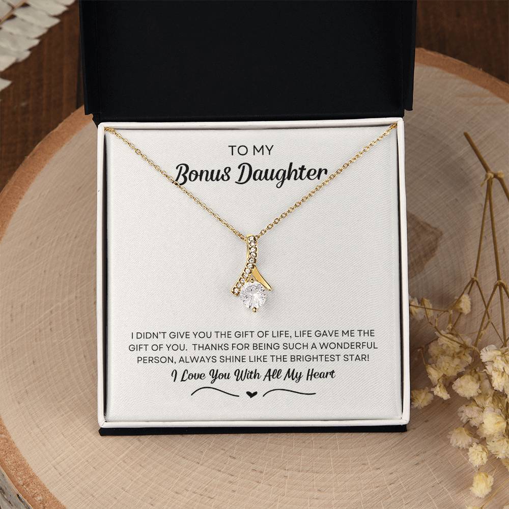 To My Bonus Daughter | Shine Like The Brightest Star | Necklace