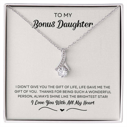 To My Bonus Daughter | Shine Like The Brightest Star | Necklace
