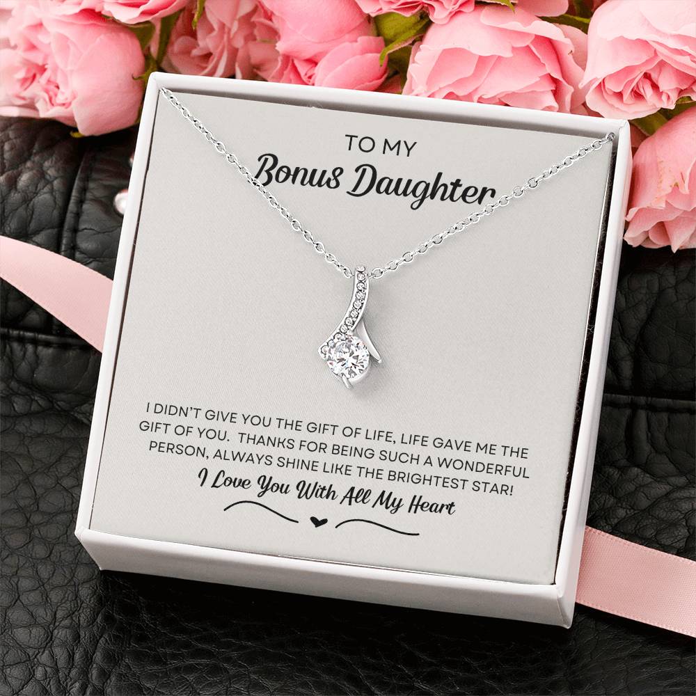 To My Bonus Daughter | Shine Like The Brightest Star | Necklace