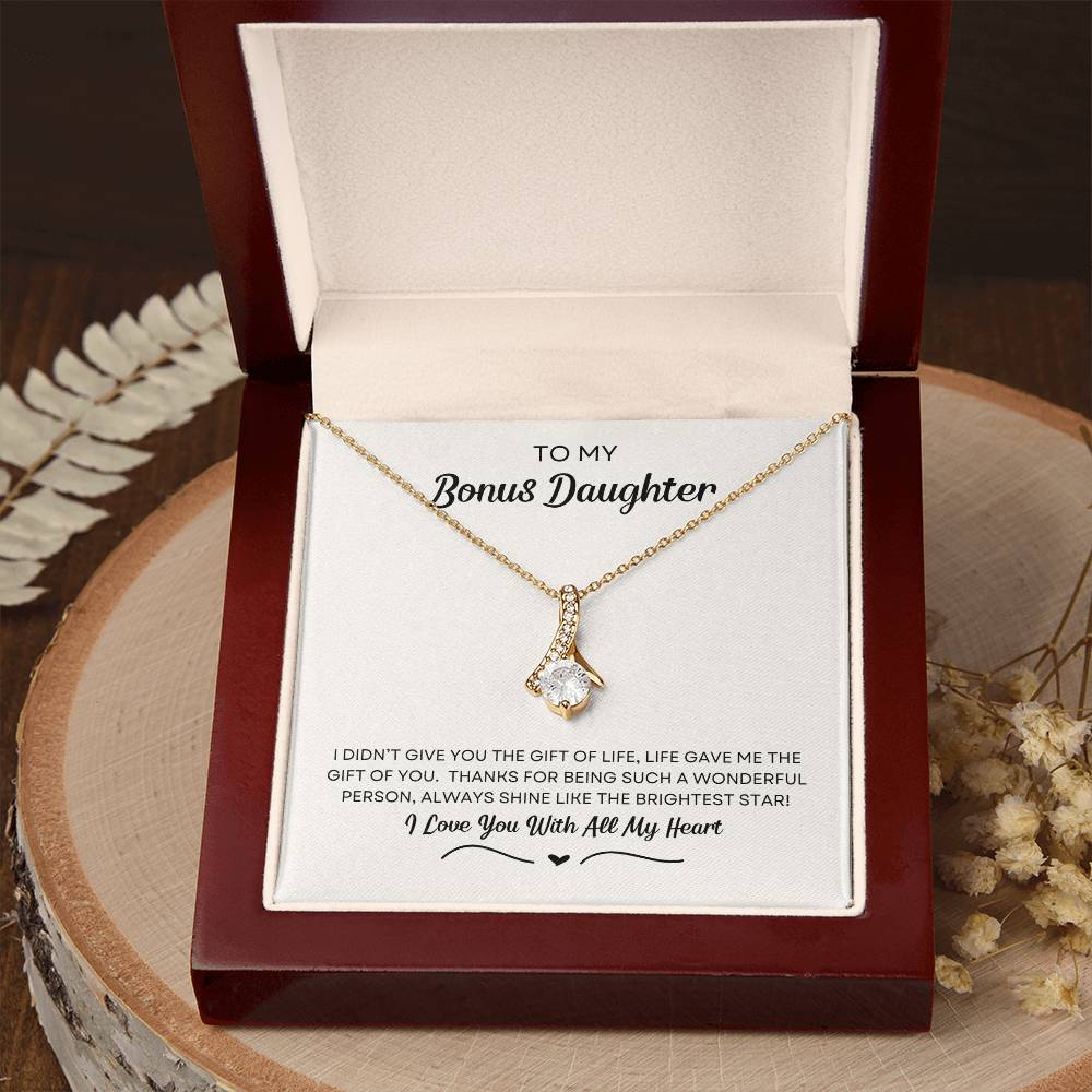 To My Bonus Daughter | Shine Like The Brightest Star | Necklace