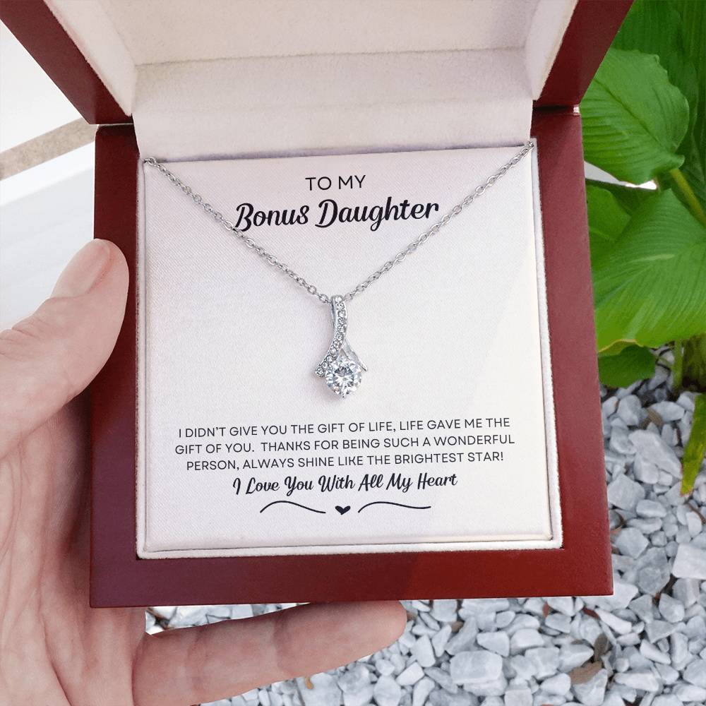 To My Bonus Daughter | Shine Like The Brightest Star | Necklace