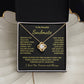 To My Soulmate Time Ceases To Exist Love Knot Necklace