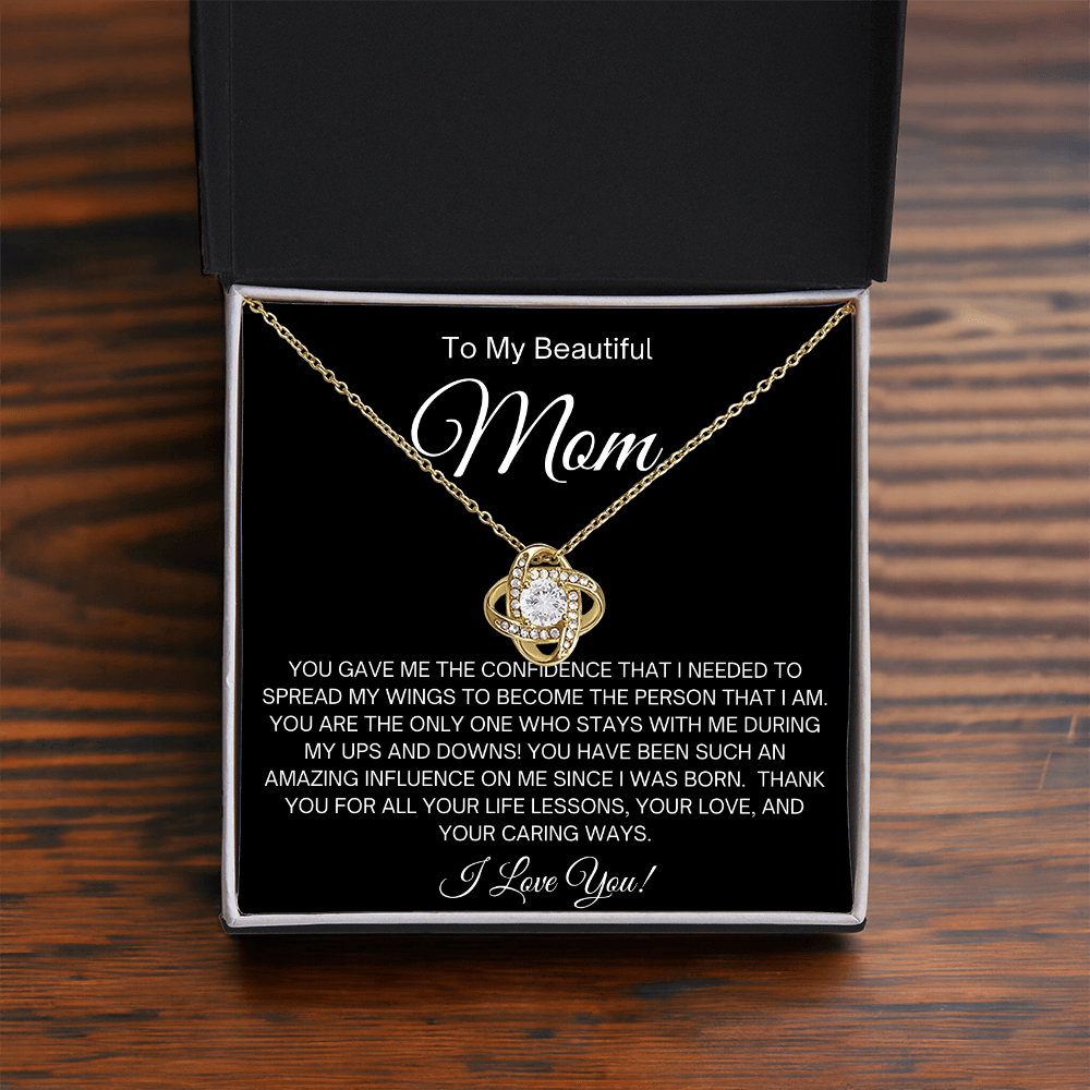 To My Beautiful Mom | Your Life Lessons | Love Knott Necklace