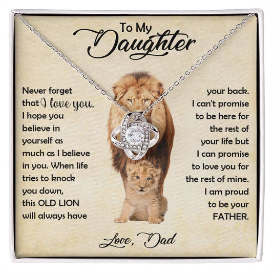 Dad's Love and Pride Love Knot Necklace