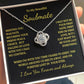 To My Soulmate Time Ceases To Exist Love Knot Necklace