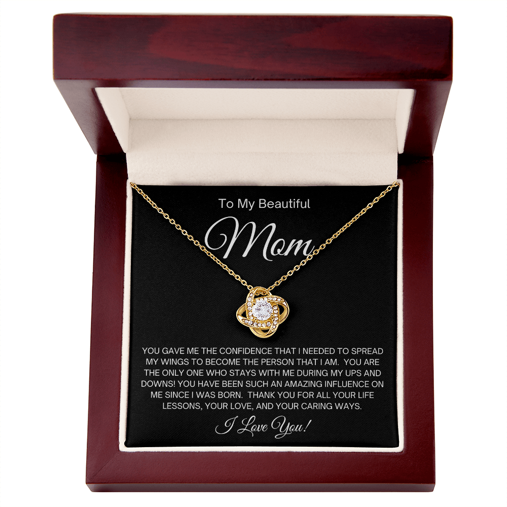 To My Beautiful Mom | Your Life Lessons | Love Knott Necklace