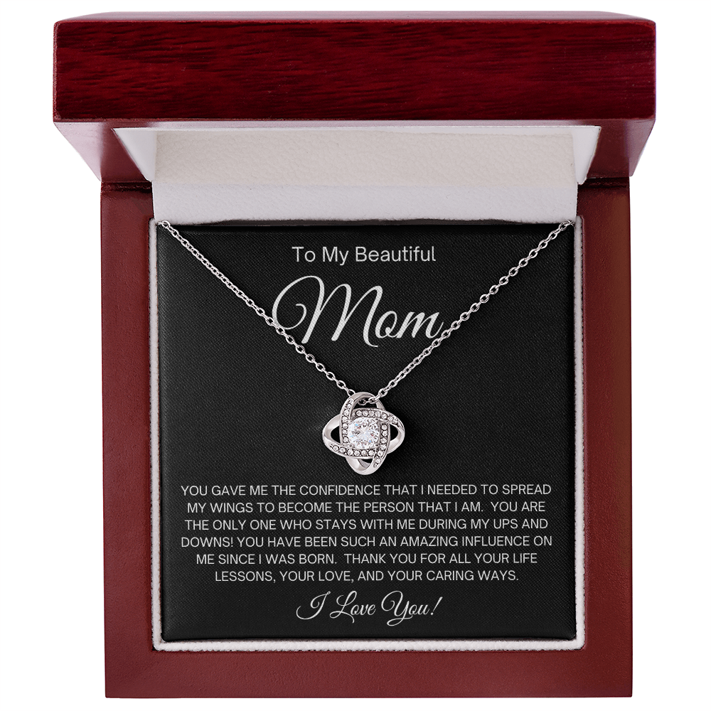 To My Beautiful Mom | Your Life Lessons | Love Knott Necklace